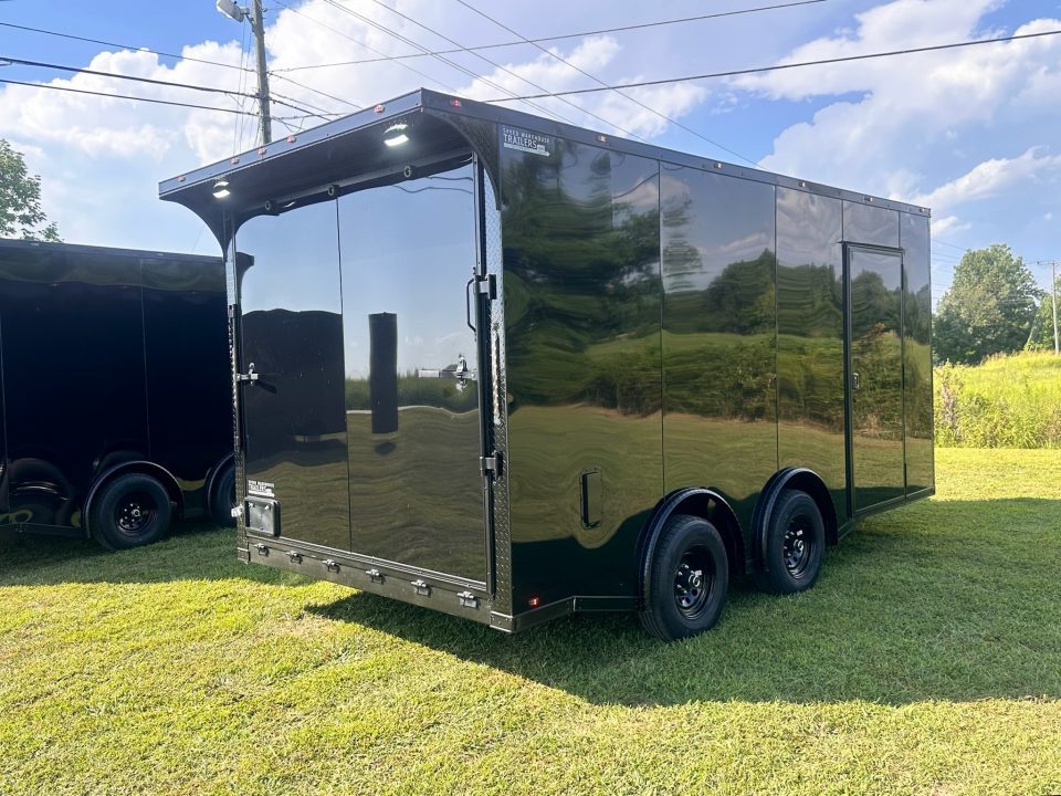 New 2027 8.5x16 Race Trailer-5200lb Torsion- Finished Interior - Black poly - Car / Racing Trailer