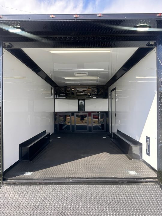 New 2027 8.5x16 Race Trailer-5200lb Torsion- Finished Interior - Black poly - Car / Racing Trailer
