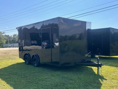 New 2027 8.5x16 Race Trailer-5200lb Torsion- Finished Interior - Black poly - Car / Racing Trailer