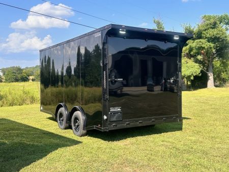 New 2027 8.5x16 Race Trailer-5200lb Torsion- Finished Interior - Black poly - Car / Racing Trailer