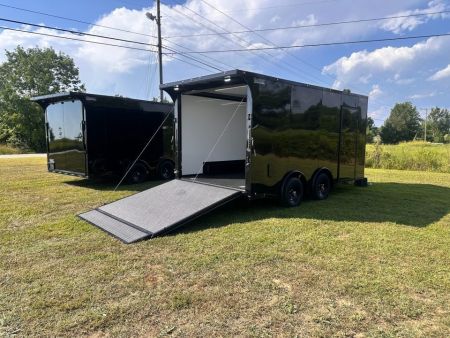 New 2027 8.5x16 Race Trailer-5200lb Torsion- Finished Interior - Black poly - Car / Racing Trailer
