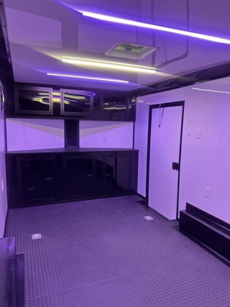 New 2027 8.5x16 Race Trailer-5200lb Torsion- Finished Interior - Black poly - Car / Racing Trailer