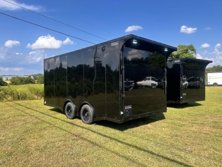 New 2027 8.5x18 Car Hauler- 5200LB Torsion Axle- Black poly-Blackout- Enclosed Trailer