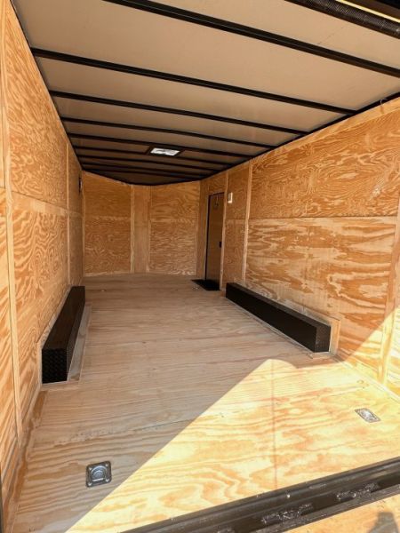 New 2027 8.5x18 Car Hauler- 5200LB Torsion Axle- Black poly-Blackout- Enclosed Trailer