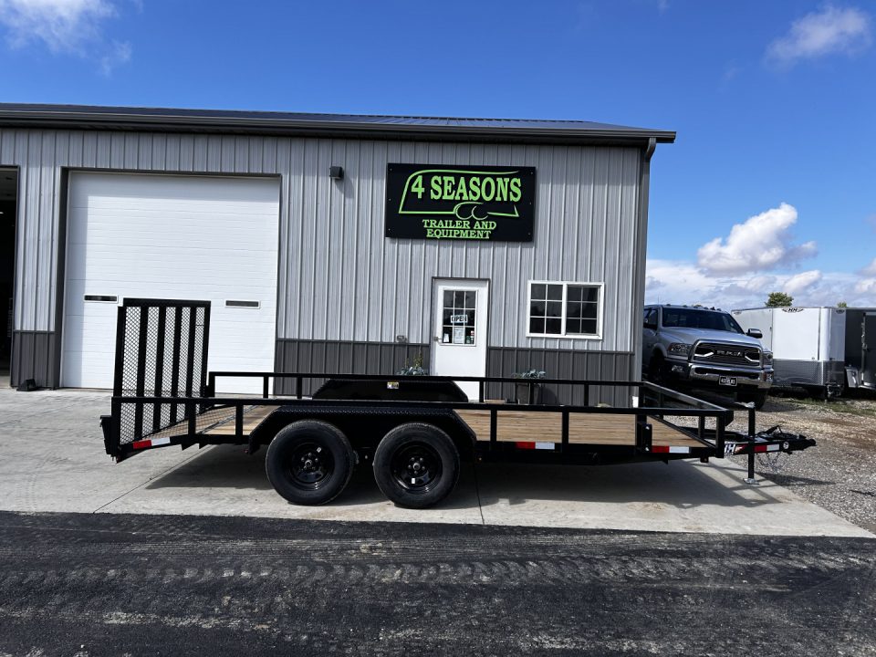 New 2027 H&H Trailers 82"X16' DOVETAIL Rail Side 7k gvwr Utility Trailer