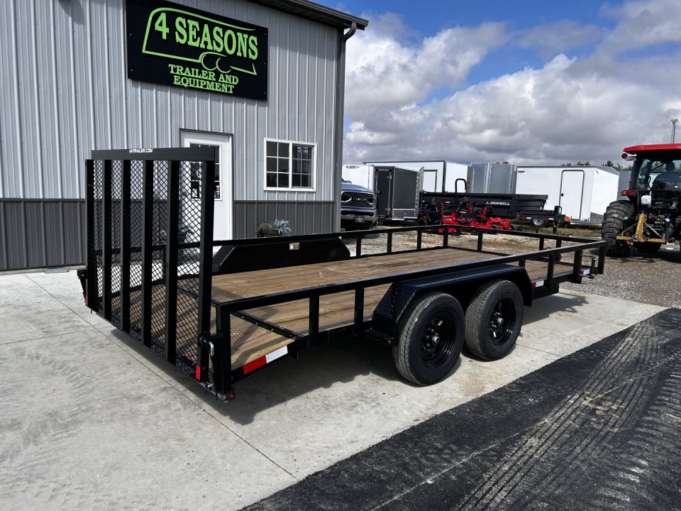 New 2027 H&H Trailers 82"X16' DOVETAIL Rail Side 7k gvwr Utility Trailer