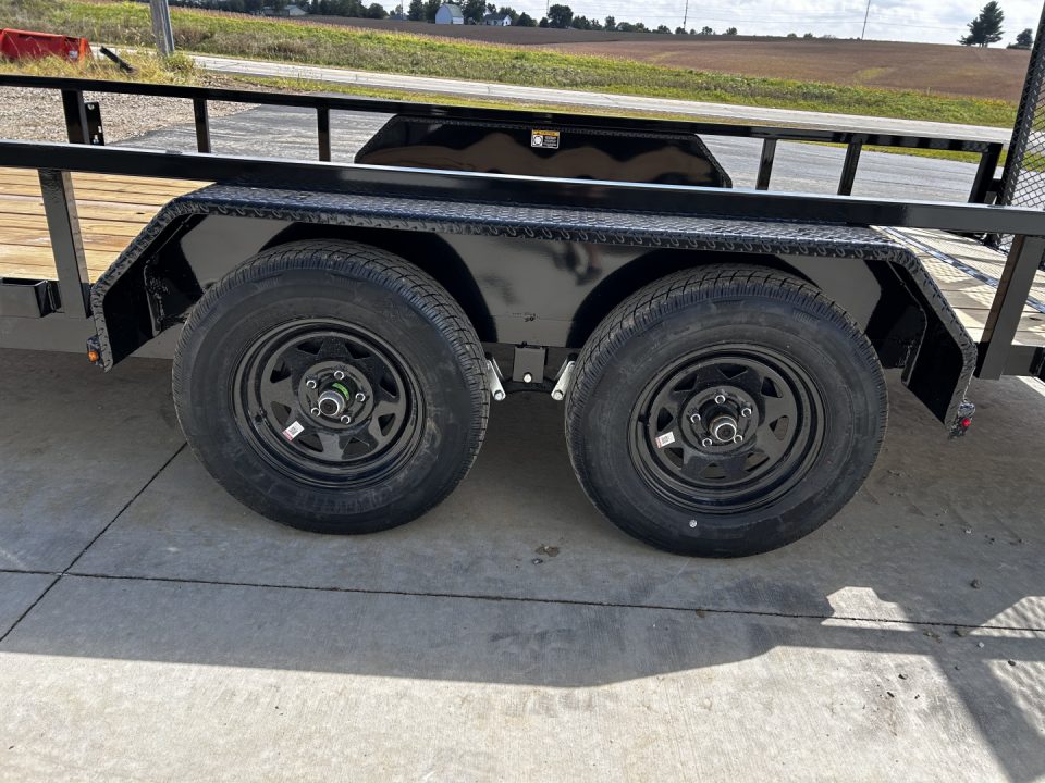 New 2027 H&H Trailers 82"X16' DOVETAIL Rail Side 7k gvwr Utility Trailer