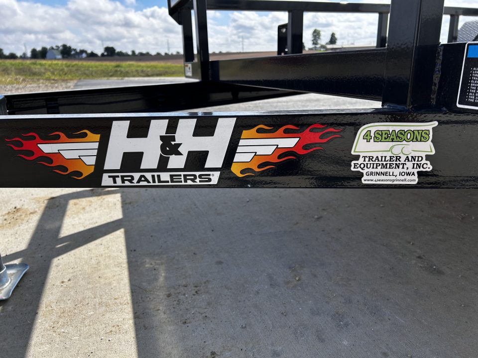 New 2027 H&H Trailers 82"X16' DOVETAIL Rail Side 7k gvwr Utility Trailer