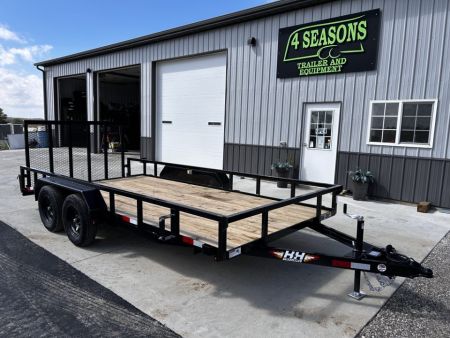 New 2027 H&H Trailers 82"X16' DOVETAIL Rail Side 7k gvwr Utility Trailer