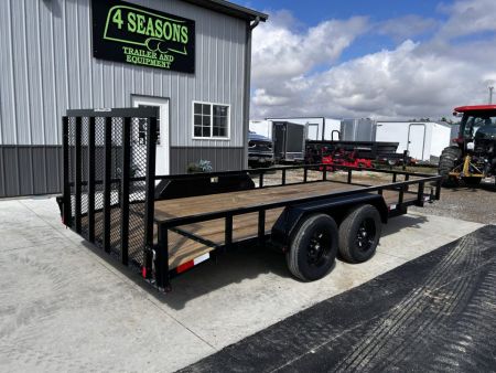 New 2027 H&H Trailers 82"X16' DOVETAIL Rail Side 7k gvwr Utility Trailer