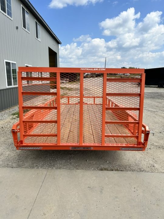 New 2027 H&H Trailers 82"X14' Rail Side LADDER STYLE GATE 7k gvwr Utility Trailer