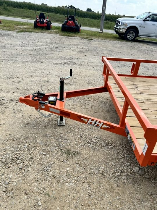 New 2027 H&H Trailers 82"X14' Rail Side LADDER STYLE GATE 7k gvwr Utility Trailer