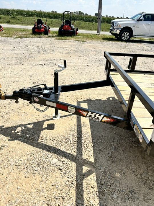 New 2027 H&H Trailers 82"X12' Rail Side 4' GATE TANDEM AXLE 7k gvwr Utility Trailer