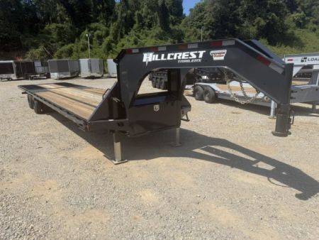 New 2027 Hillcrest Trailers 24+12 25.9 Auto Latching Hyd. Dovetail Equipment Trailer