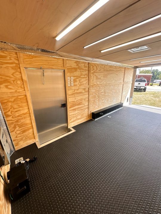New 2027 8.5x20 Car Hauler 7000lb torsions- Flat Front-ATP Floor & Interior Lighting - Charcoal poly-Blackout- Enclosed Car Hauler