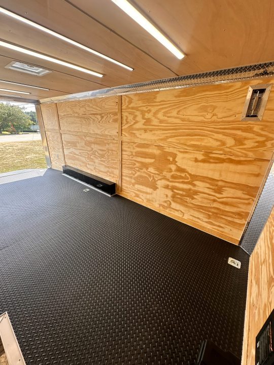 New 2027 8.5x20 Car Hauler 7000lb torsions- Flat Front-ATP Floor & Interior Lighting - Charcoal poly-Blackout- Enclosed Car Hauler