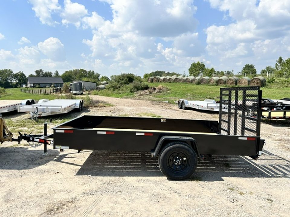 New 2027 H&H Trailers 82X12 SOLID SIDE W/LADDER GATE Utility Trailer