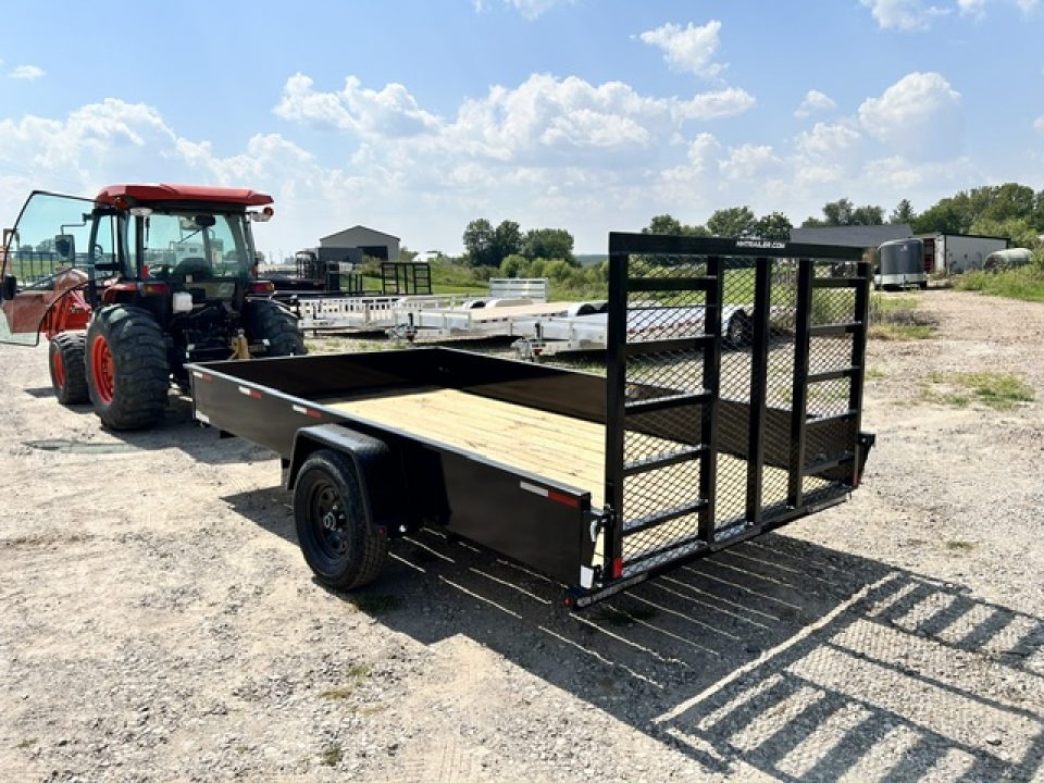 New 2027 H&H Trailers 82X12 SOLID SIDE W/LADDER GATE Utility Trailer