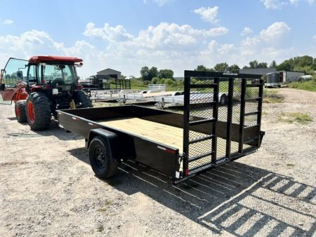 New 2027 H&H Trailers 82X12 SOLID SIDE W/LADDER GATE Utility Trailer