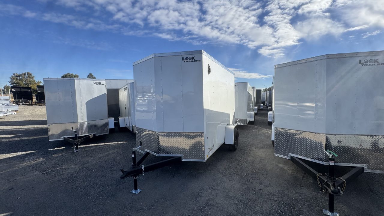 New 2027 Look Trailers 6 x 10 ST DLX Flat Top V-Nose 3K Cargo / Enclosed Trailer