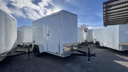 New 2027 Look Trailers 6 x 10 ST DLX Flat Top V-Nose 3K Cargo / Enclosed Trailer
