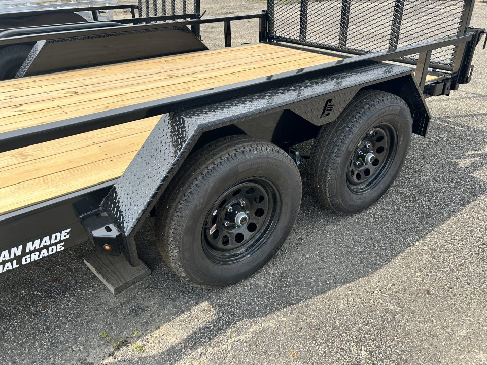 New 2027 Liberty 7 X 14 FT UTILITY TRAILER TUBE RAIL HD SPRING ASSIST RAMP