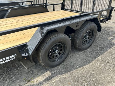 New 2027 Liberty 7 X 14 FT UTILITY TRAILER TUBE RAIL HD SPRING ASSIST RAMP