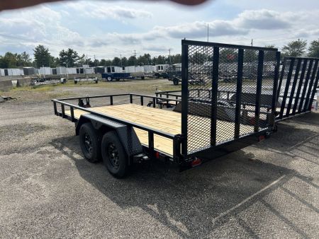 New 2027 Liberty 7 X 14 FT UTILITY TRAILER TUBE RAIL HD SPRING ASSIST RAMP