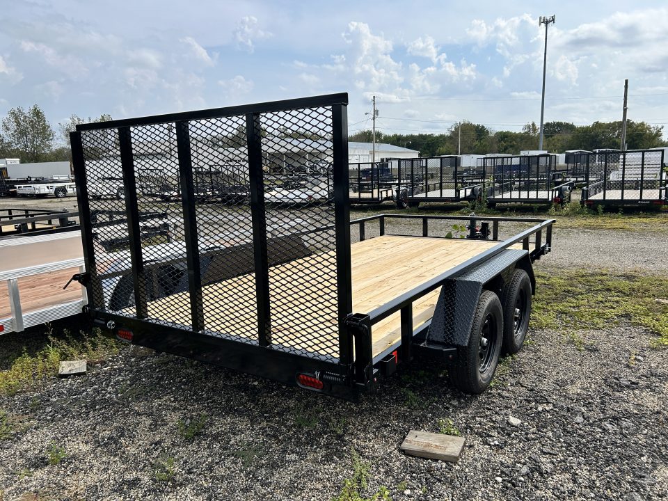 New 2027 Liberty 7 X 14 FT UTILITY TRAILER TUBE RAIL HD SPRING ASSIST RAMP
