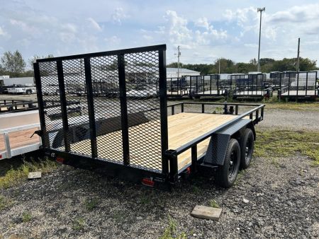 New 2027 Liberty 7 X 14 FT UTILITY TRAILER TUBE RAIL HD SPRING ASSIST RAMP