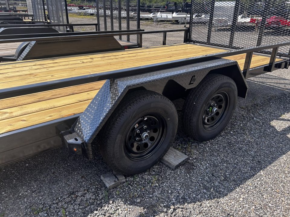 New 2027 Liberty 7 X 20 FT UTILITY TRAILER TUBE RAIL HD SPRING ASSIST RAMP
