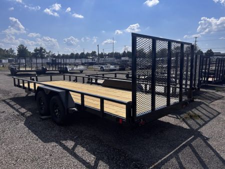 New 2027 Liberty 7 X 20 FT UTILITY TRAILER TUBE RAIL HD SPRING ASSIST RAMP