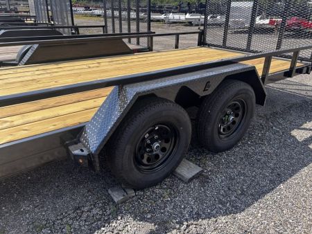 New 2027 Liberty 7 X 20 FT UTILITY TRAILER TUBE RAIL HD SPRING ASSIST RAMP
