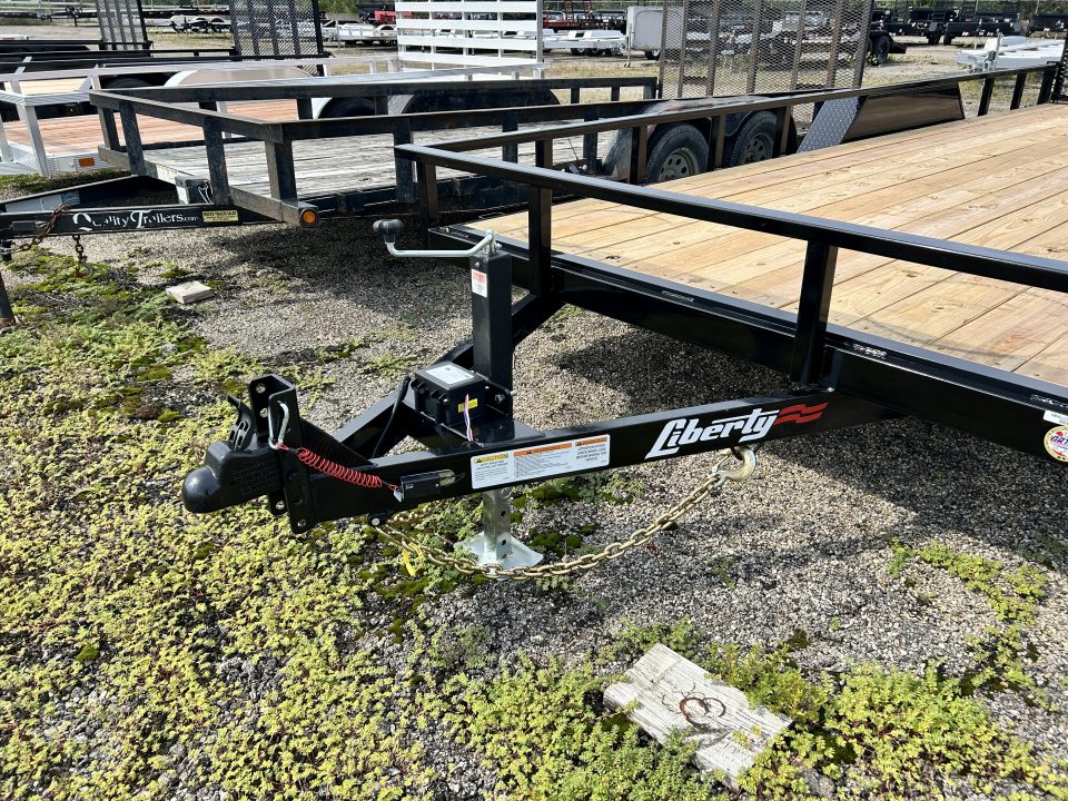 New 2027 Liberty 7 X 20 FT UTILITY TRAILER TUBE RAIL HD SPRING ASSIST RAMP