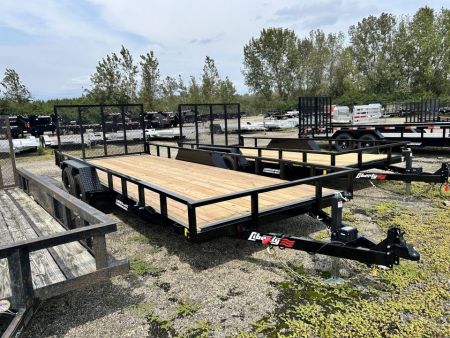 New 2027 Liberty 7 X 20 FT UTILITY TRAILER TUBE RAIL HD SPRING ASSIST RAMP