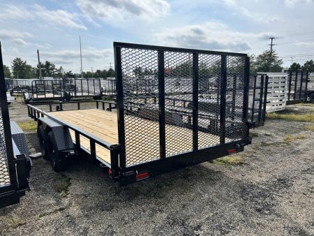 New 2027 Liberty 7 X 20 FT UTILITY TRAILER TUBE RAIL HD SPRING ASSIST RAMP