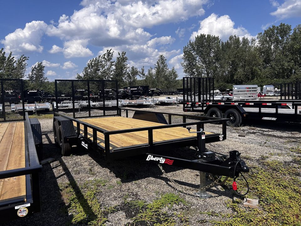 New 2027 Liberty 7 X 16 FT UTILITY TRAILER TUBE TOP RAIL HD SPRING ASSIST RAMP GATE