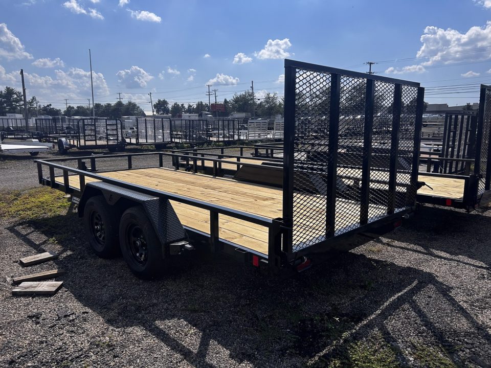 New 2027 Liberty 7 X 16 FT UTILITY TRAILER TUBE TOP RAIL HD SPRING ASSIST RAMP GATE