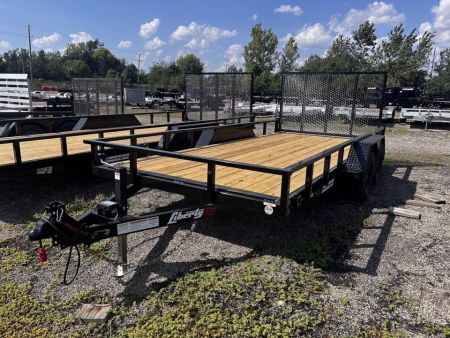 New 2027 Liberty 7 X 16 FT UTILITY TRAILER TUBE TOP RAIL HD SPRING ASSIST RAMP GATE