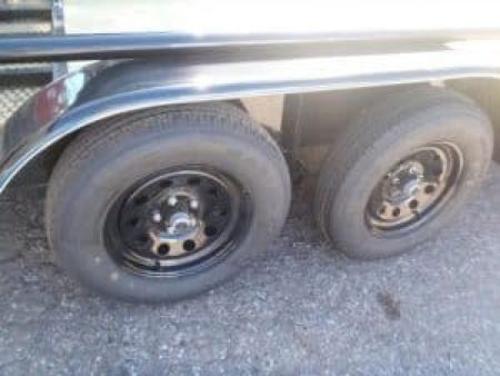 New 2027 Top Hat Trailers 83X14 Pipe Rail Utility Flatbed Trailer Ramp Gate Utility Trailer