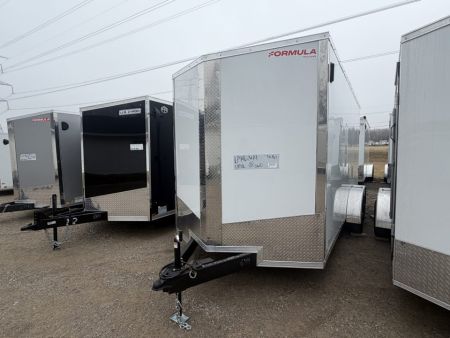 New 2026 FORMULA TRAILERS 7 x 16 Cargo / Enclosed Trailer with 7ft Interior with Ramp Door - UPGRADED MODEL 10K GVW