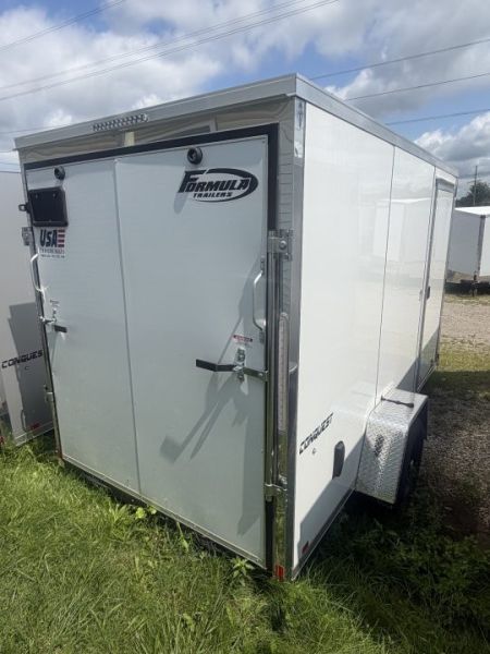 New 2026 FORMULA TRAILERS 6 x 12 Cargo / Enclosed Trailer with 6ft 6in interior Ramp Door - Light Lid SALE UNIT !! MONROE STORE ONLY !