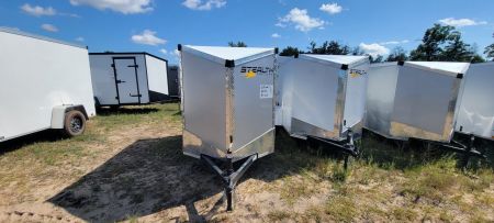 New 2027 Stealth Trailers 5X8 SILVER NEW STYLE Cargo / Enclosed Trailer