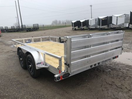 New 2026 Load Trail 83X14 Alum. w/ BI-Fold Gate Landscape Trailer