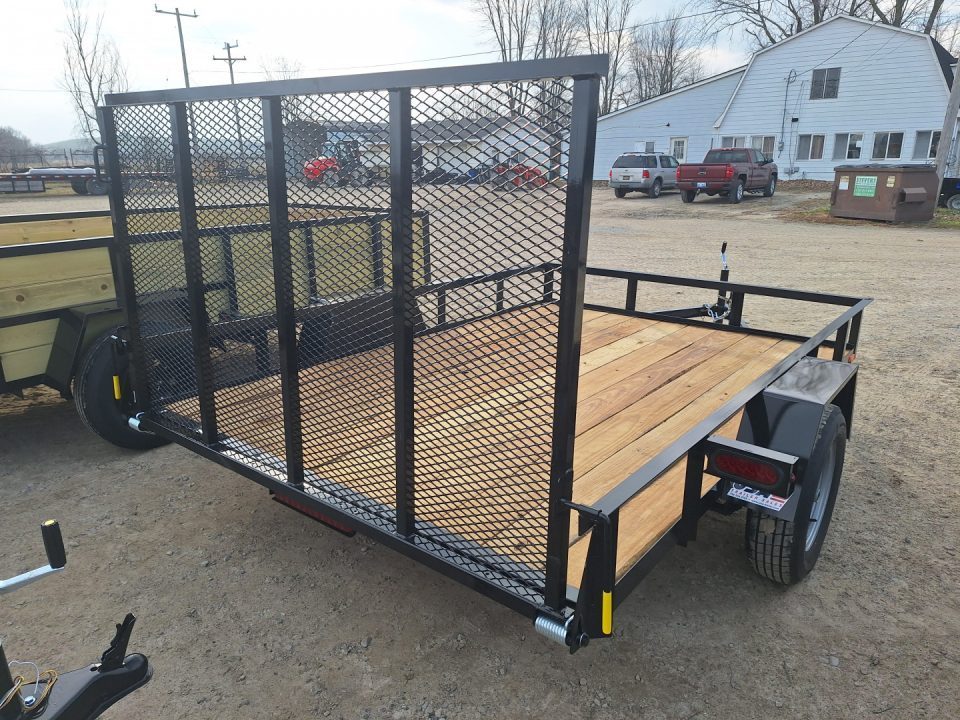 New 2026 AMO 82x10' Lowside Landscape Trailer W/2" Floor, Led Lights And Spring Assist Gate