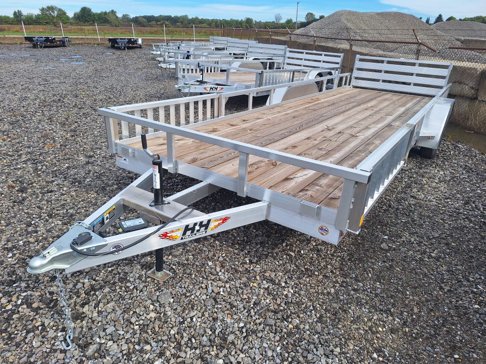 New 2026 H&H Trailers 82x22 Tandem Axle Aluminum ATV Trailer