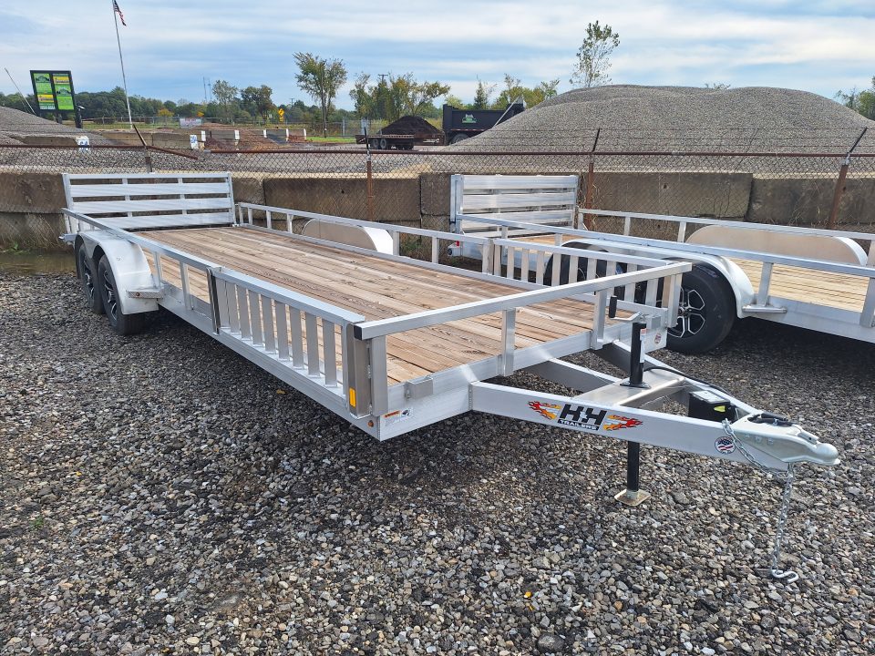 New 2026 H&H Trailers 82x22 Tandem Axle Aluminum ATV Trailer