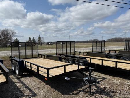 New 2027 AMO 6.4 x 16 A.M.O. Tandem Landscape Trailer - 1 Axle Brake Landscape Trailer
