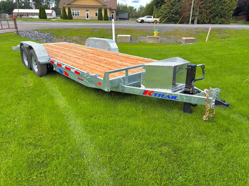 New 2027 K-Trail 20' Hydraulic Tilt 7 Ton Equipment Trailer