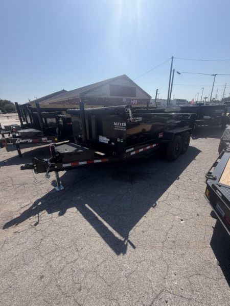 New 2026 Watchdog Trailers WD-14TA7 Dump Trailer 83X14 TA TELESCOPIC W/ 24" SIDES (GVW:14000) BLACK